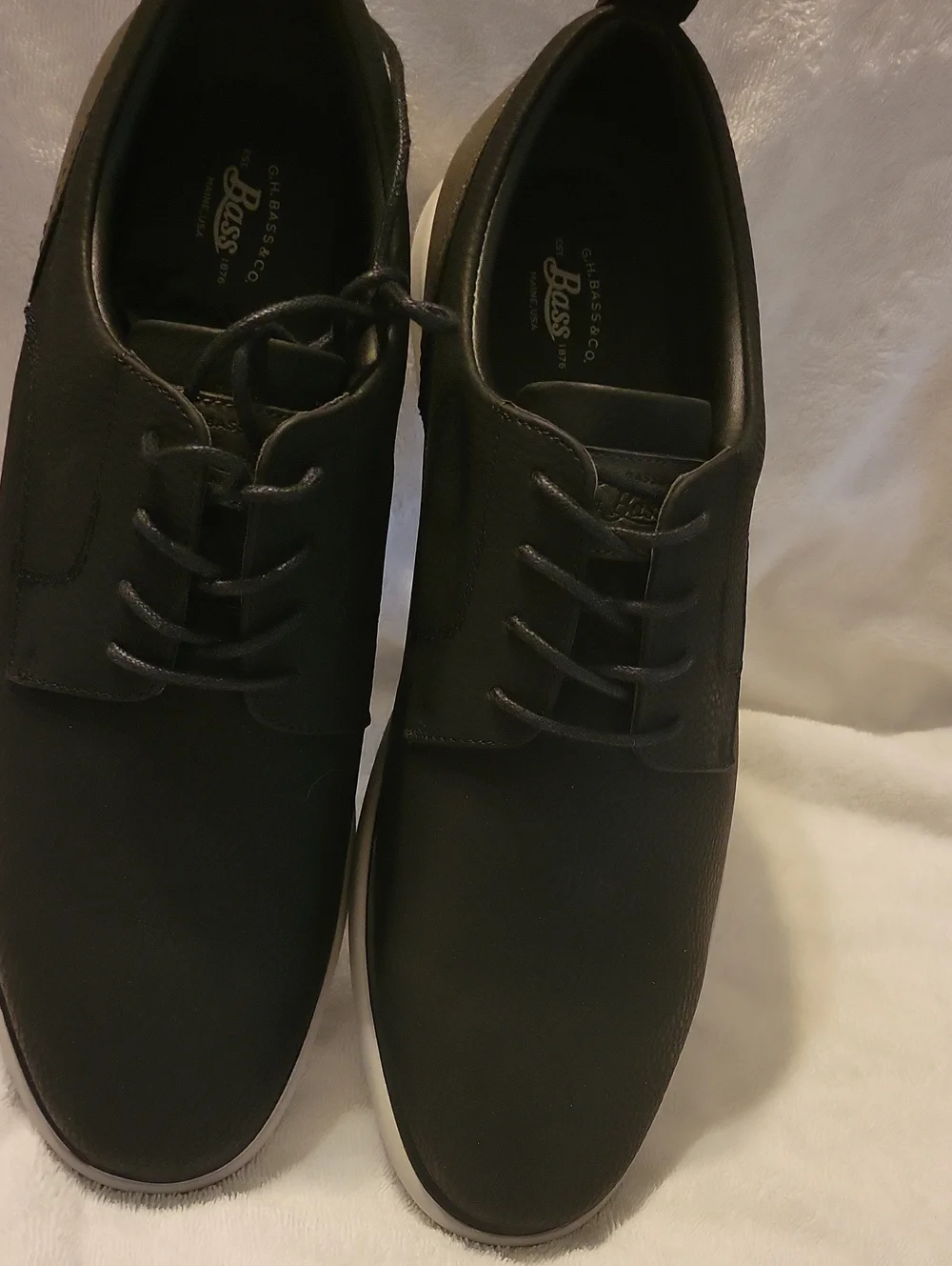 Bass Men's Black Casual Lace-Up Shoes Size 13